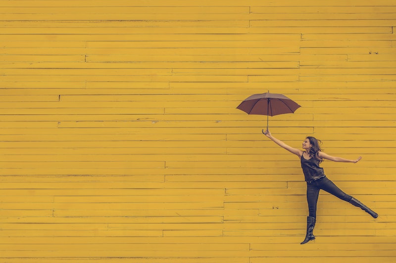 Woman holding an umbrella