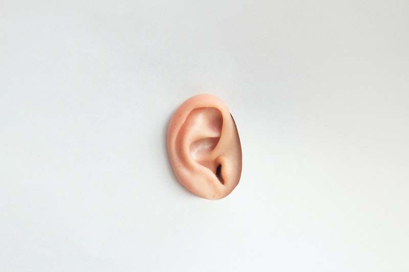 An ear through a hole