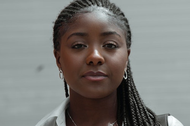 Closeup picture of a woman