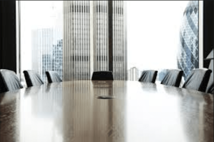 Empty meeting table