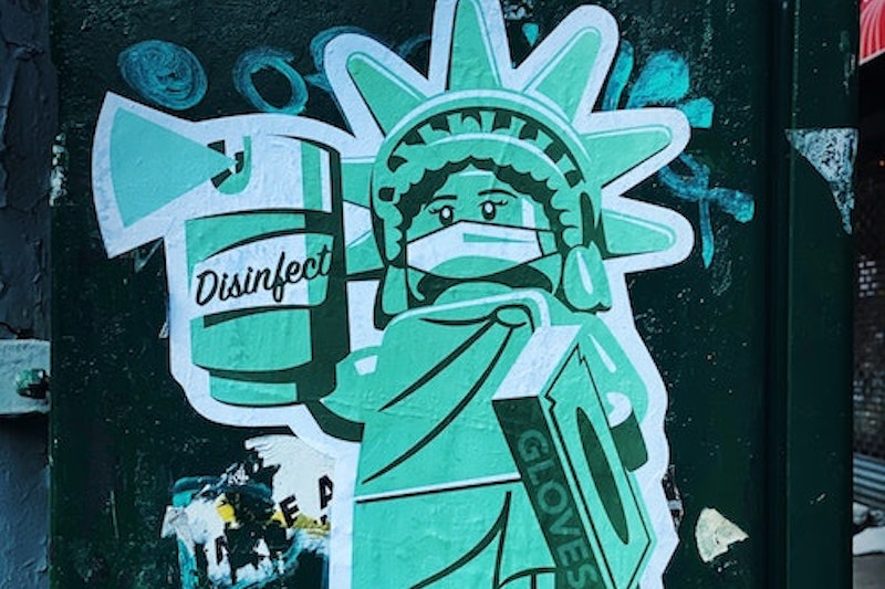 Lady Liberty grafitti