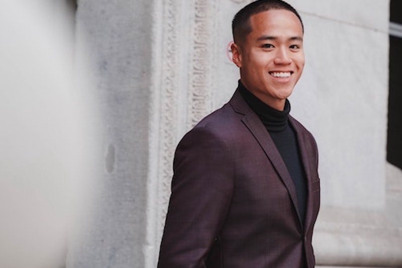 Businessman smiling