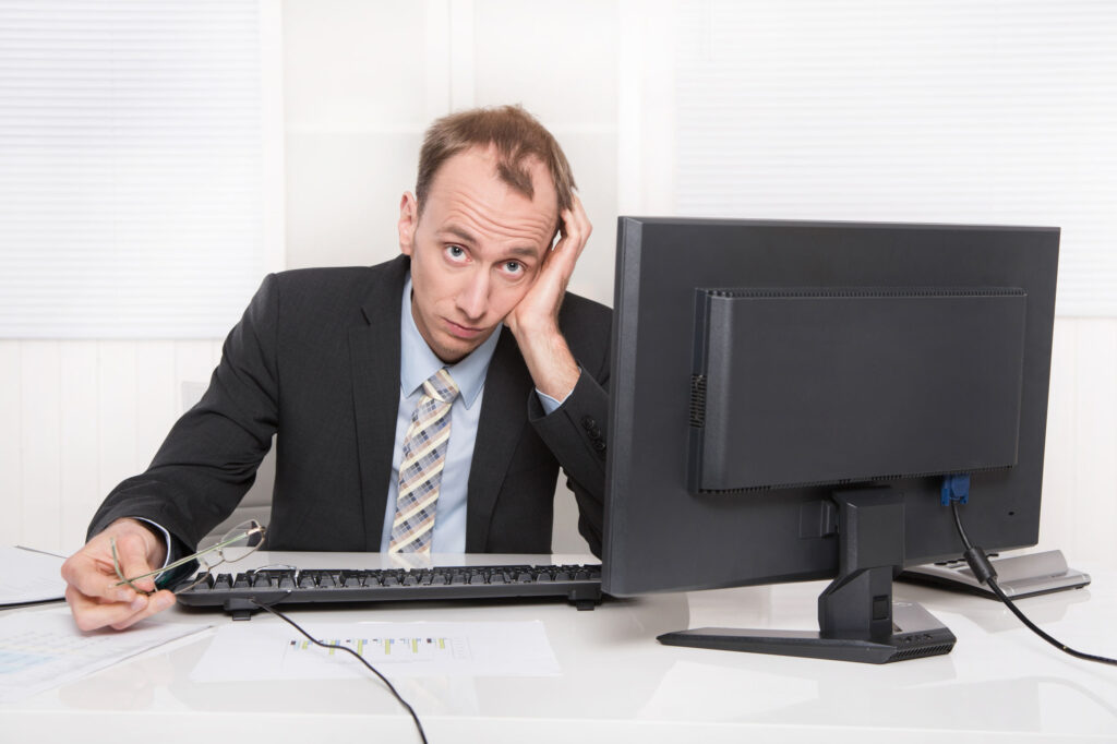 Person working in front of computer
