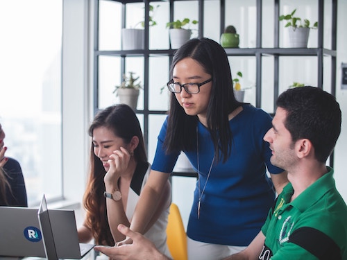A team working together