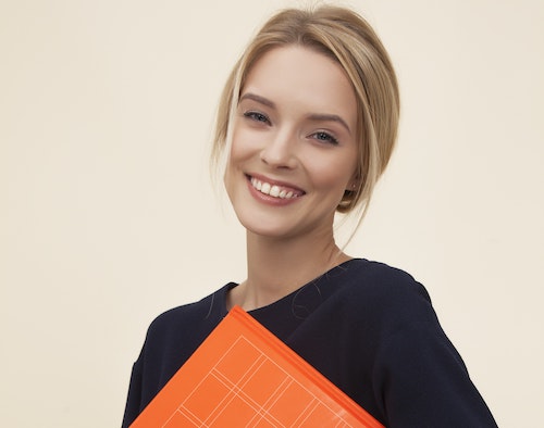 Smiling businesswoman
