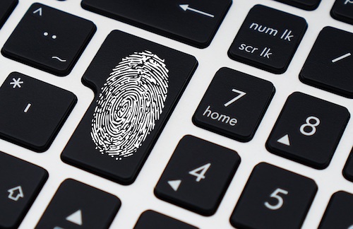 Keyboard with fingerprint