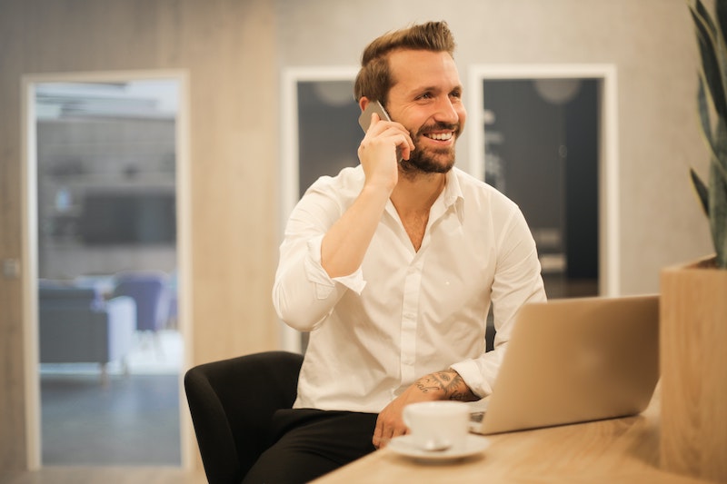 Businessman calling on the phone