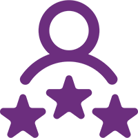 Avatar with 3 Stars icon