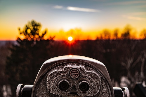 sunset on the horizon