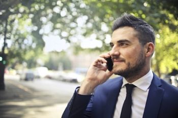 business man on call