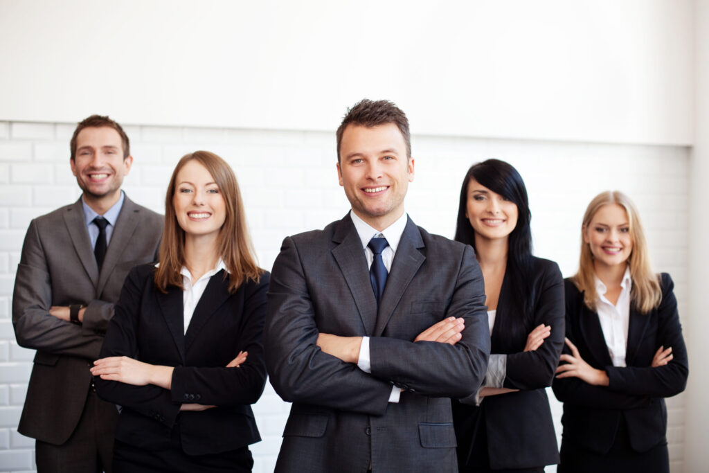 businesspeople armscrossed