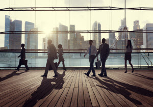 Business people walking