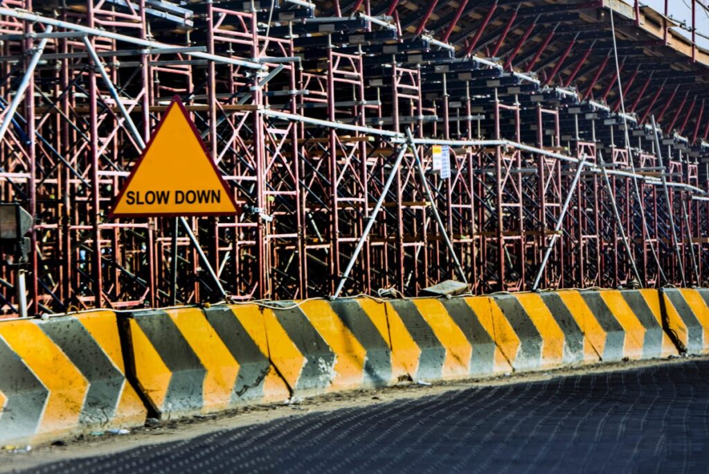 slow down sign