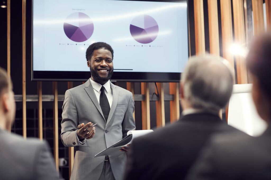 Professional Man Giving Presentation